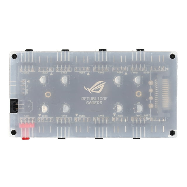 1 to 8 Demultiplexer RGB PWM Hub PC Speed Controller Adapter for ASUS PC Fan Cooler Motherboard 12V/4 Pin LED Strip Adapter 5V 3PIN Shell