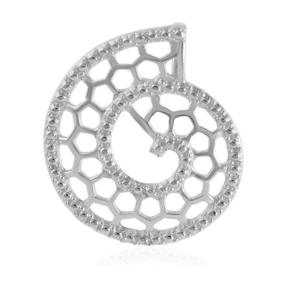 Gemshiner Filigree Swirl Pendant for Women in 925 Sterling Silver with White Rhodium Plating – Handcrafted Elegant Necklace Jewelry Gift