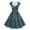 Dark Blue, variant on Pimfylm Cocktail Dresses for Wedding Guest, Womens Vintage 1950s Tea Party V Neck Short Sleeve A Line Midi Swing Dress Navy, S