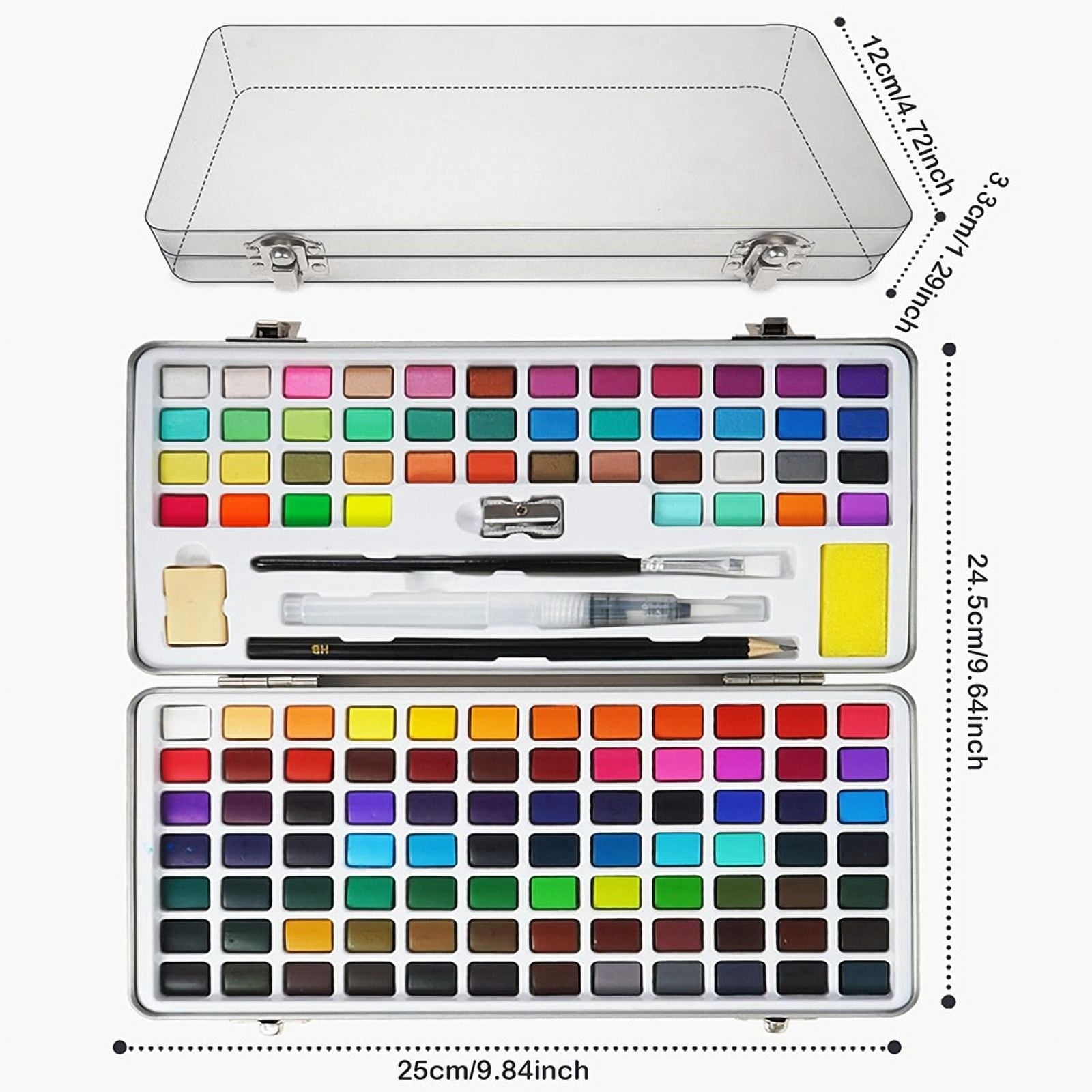 Watercolor Paint Set, 128 Colors Paint with Water Brush Pens