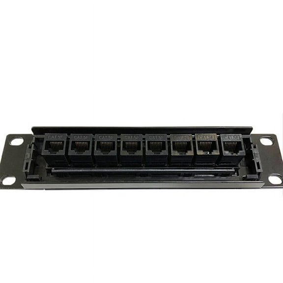8 Port Straight-Through CAT6 Patch Panel RJ45 Network Cable Adapter