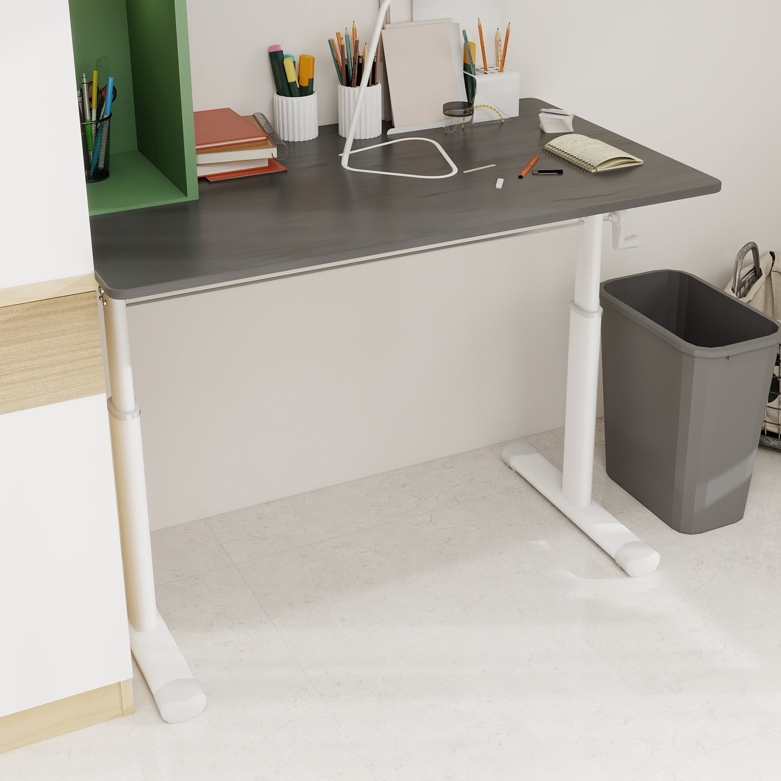 Adjustable Study Desk for Children and Adults, Height-Adjustable, Home Office Desk, Compact Design, 60x100cm
