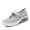 Gray, variant on Womens Walking Shoes Comfortable Slip On Sock Sneakers Mesh Breathable Platform Loafers