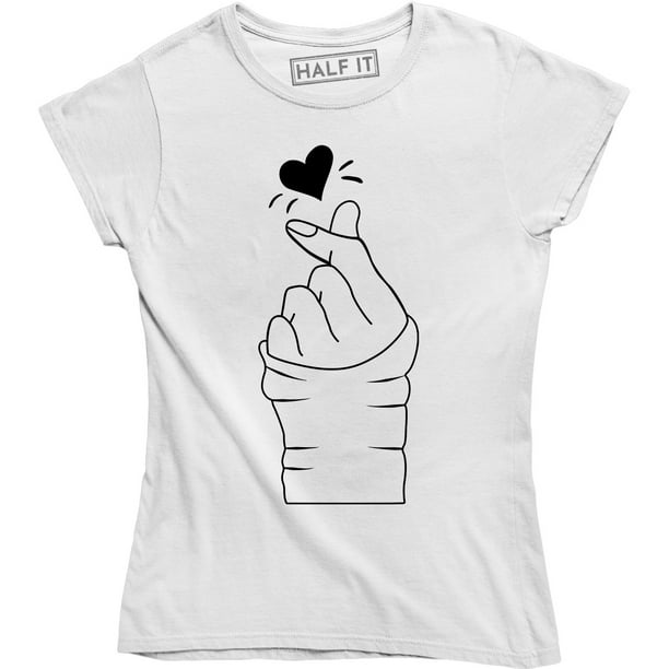 Half It - Kpop Heart Sign Symbol Cute Korean Music Women's Gift T-Shirt ...