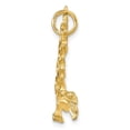 thumbnail image 2 of 10k Solid Diamond-cut Eagle Charm in 10k Yellow Gold, 2 of 3