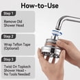 thumbnail image 6 of Topkech Filtered Shower Head High Pressure, Rain Shower Head with Filter for Hard Water, Water Softener Showerhead with Beads to Remove Chlorine & Fluoride, Chrome, 6 of 9