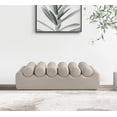 thumbnail image 2 of Meridian Furniture Rumble Taupe Vegan Leather Bench, 2 of 10