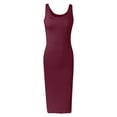thumbnail image 5 of Womens Summer Dresses Basic Casual Sleeveless Tank Dress Scoop Neck Cocktail Sundresses Elegant Sleeveless Maxi Dresses, 5 of 7