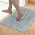 thumbnail image 2 of Unique Bargains Bath Rugs Towel Cotton Absorbent Hotel Shower Floor Mat Grey 20" x 32", 2 of 7