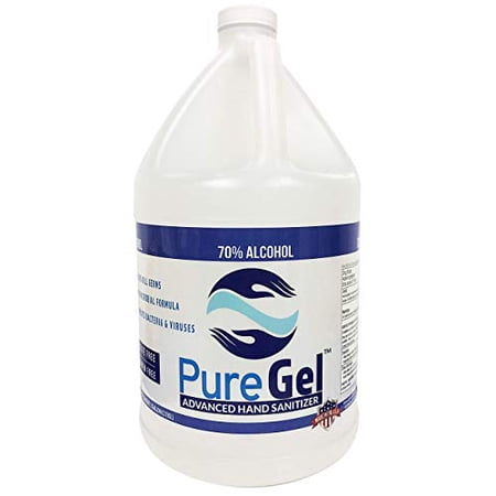 70% Ethanol Alcohol Gel Hand Sanitizer by Pure Gel 128oz Made in U.S.A. 5-Packs