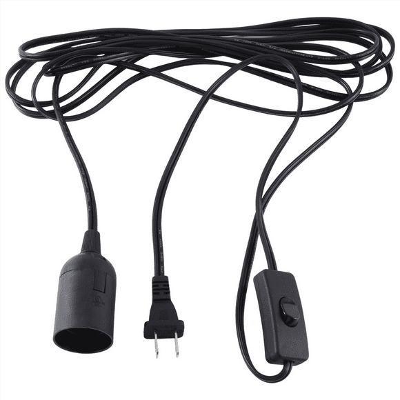 AC110V Pendant Light Cord Kit E26 Lamp Kit Vintage Hanging Pendant Light Cord Kit with On/Off Switch-US Plug