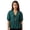 Bottle Green, variant on Moomaya Women’s Cotton Poplin Peplum Top, Tie-Front V-Neck Blouse with Puff Sleeves for Summer, Resort Wear & Casual Outings