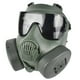 thumbnail image 3 of Máscara de respirador táctica protectora Máscara de gas de cara completa para tiro militar Airsoft Caza Equitación Juego Cs Protección de cosplay (Negro) Rojo Verde, 3 of 5