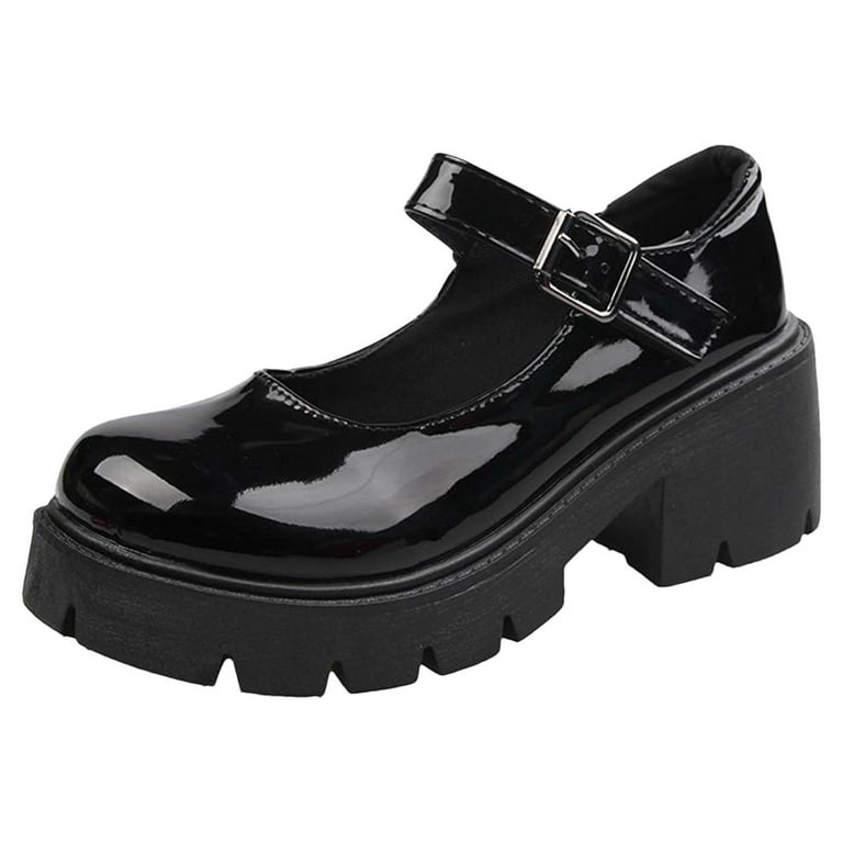 「MUVEIL×Offen」round-MARYJANE 37 Amazon.com | PAYDVOIER Chunky Block Heel Mary Jane Shoes