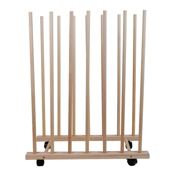Artists Loft Canvas Storage Rack - 6-Capacity Rolling Metal - Black/Silver - 20.3" x 25.3" - 1-Pack