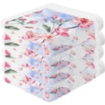 thumbnail image 2 of SKYSONIC 4 PCS Pink Blooming Flowers Baby Washcloths Towel Set, Highly Absorbent & Soft Cotton Wash Cloths, Face Hand Towels for Bathroom, Multi-Purpose Fingertip Towels, 12"x 12", 2 of 7