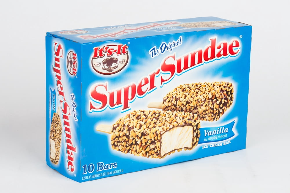 IT'S-IT Super Sundae Vanilla Ice Cream Bar 5.25 fl oz, 10-Count