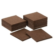 Uxcell Furniture Pads, 16Pcs 3" Square Self Adhesive Felt Furniture Pads, Floor Protectors for Furniture Feet Chairs Legs Hardwood Floors (Brown)