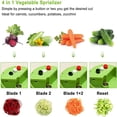 thumbnail image 3 of SUTENG Handheld Spiralizer Vegetable Slicer, 4 in 1 Grater Slicer, for Vegetables, Spaghetti, Fruit, Thick and Thin Pasta Spirals, Easy to Clean, Quick Shred, for Low Carb, Gluten-Free Meals, 3 of 7