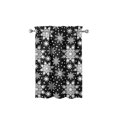 thumbnail image 2 of Uwdfnwuif Black Snowflake Kitchen Curtains 2Pcs, 2 of 5