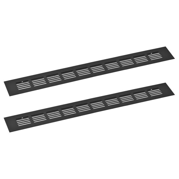 2 Pack Rectangle Ventilation Grille Aluminum Alloy Mesh Air Vent Cover, 400x50mm