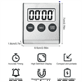 thumbnail image 5 of 2 Temporizadores de Cocina, Temporizador Digital, Cronómetro, Temporizador Digital con Imán, Temporizador de Huevos, Reloj de Cocina Digital, 5 of 5