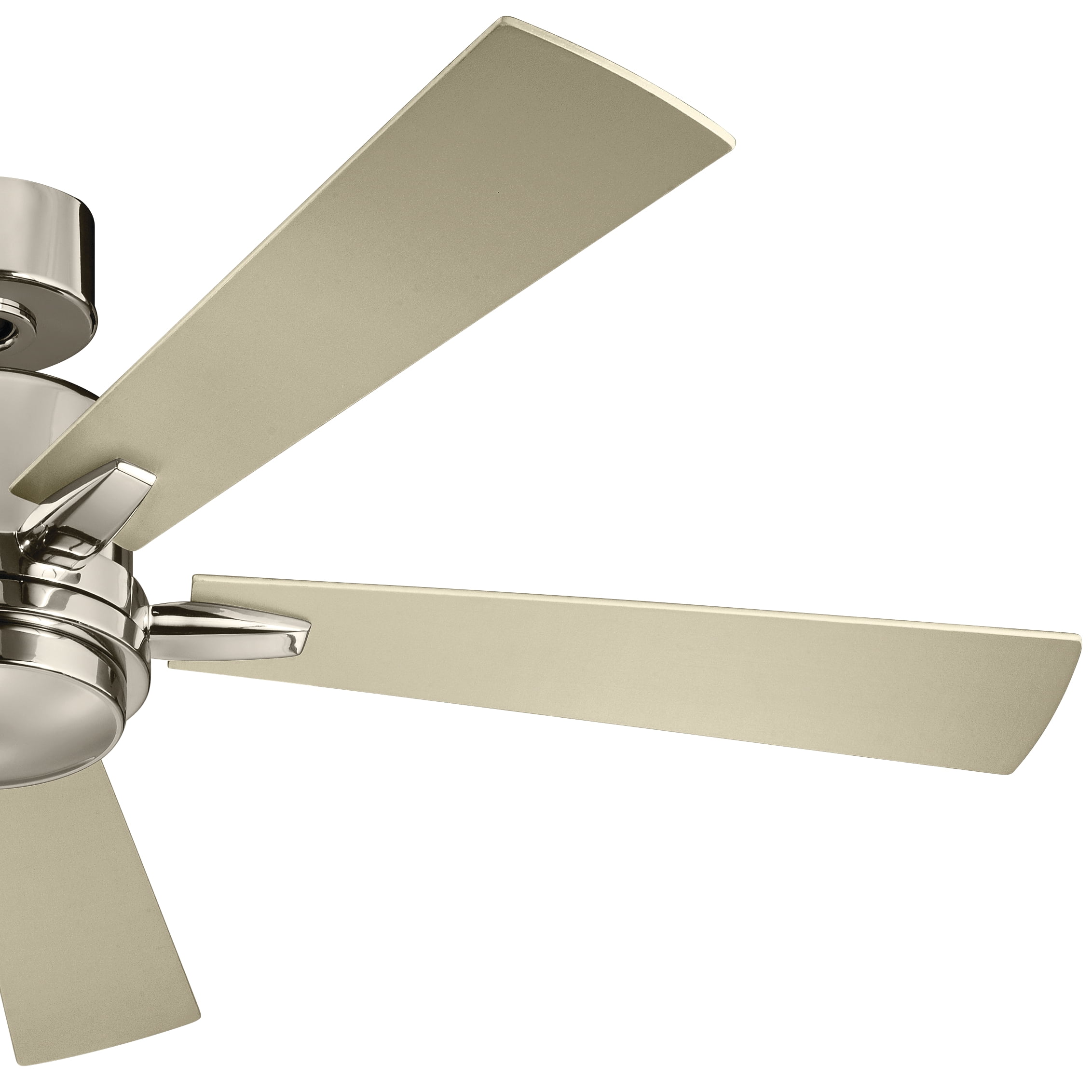 Kichler Lucian 52" Polished Nickel Integrated LED Ceiling Fan with Wall Control and Reversible Blades