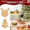 thumbnail image 4 of Opvise Christmas Wooden Tray Tree Santa Hat Elk Shape Rustic Multi-functional Snack Jewelry Fruit Serving Plate Storage Holder Party Supplies for Christmas Christmas, 4 of 8