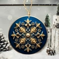 thumbnail image 5 of Christmas Acrylic Christmas Ornament Mysterious Blue and Gold Craft Pendant for Xmas Tree,Christmas Tree Hanging Decorations for Home Party Supplies, 5 of 7
