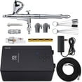 thumbnail image 1 of Airbrush Kit with Air Compressor, 55PSI High Pressure Dual-Action Air Brush Gun, Airbrush Spray Gun Set for Models Painting, Makeup, Cakes, Tattoo, Nails Art, 1 of 5