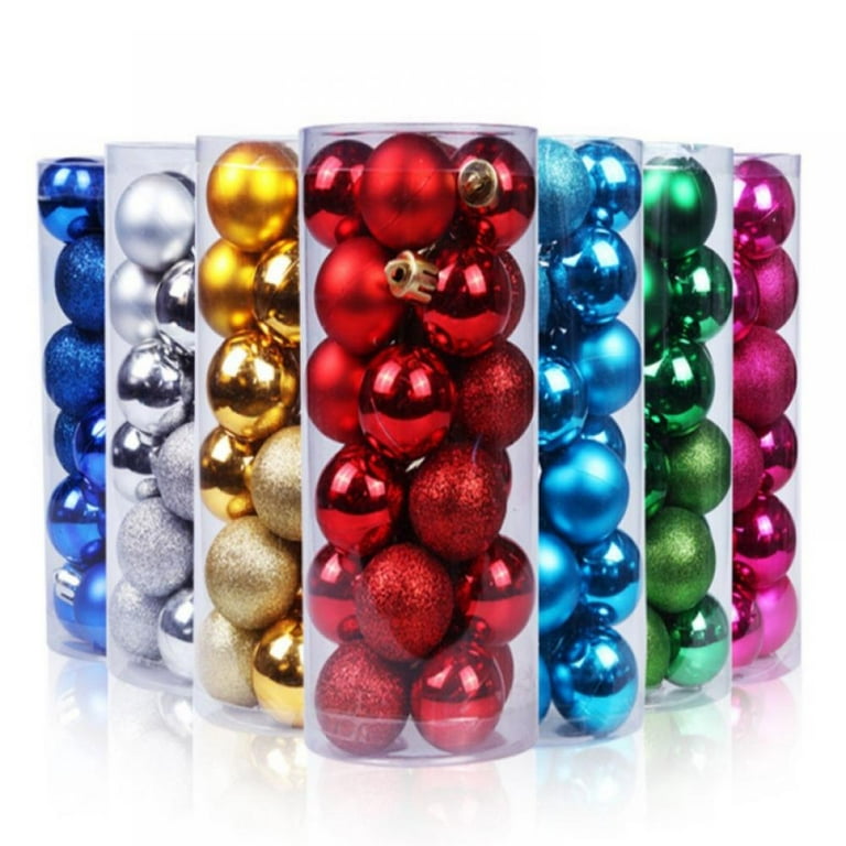 Classic Christmas Ornaments Balls,1.2 Shatterproof Plastic