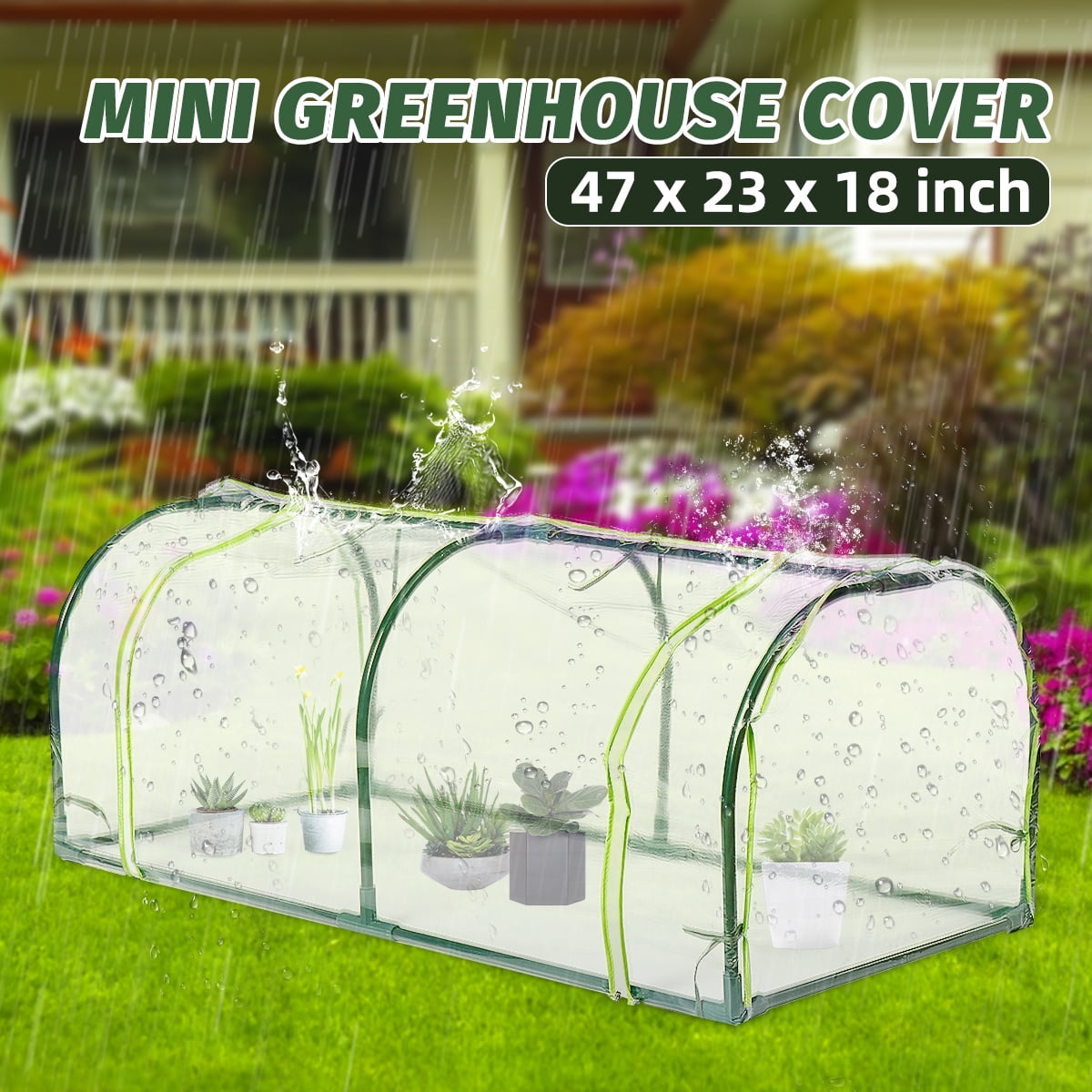 Rainproof Mini Greenhouse Cover Green House Garden Outdoor Plants Growing Shed 