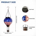 thumbnail image 3 of Solar Hot Air Balloon Garden Light, Flame Flickering Glass Lantern, Outdoor Hanging Decor for Patio Porch and Yard, 3 of 9