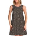 thumbnail image 1 of Fotbe Dinosaur Vestido de Verano sin Mangas para Mujer – Vestido Midi Línea A, Estilo Camiseta Floral, Vestido Playero Casual y Fluido, 1 of 7