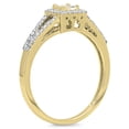 thumbnail image 2 of Dazzlingrock Collection 0.35 Carat (Ctw) 10K Princess & Round White Diamond Ladies Bridal Engagement Ring, Yellow Gold, Size 4, 2 of 7