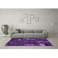 thumbnail image 3 of Ahgly Company Indoor Square Patchwork Purple Transitional Area Rugs, 5' Square, 3 of 4