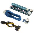 thumbnail image 2 of Adaptador de tarjetas de elevador PCIE PCI Riser 6 pines 1x a 16x, cable de extensión de flexibilidad 16x a 1x Tarjeta adaptadora Riser Magideal Adaptador de tarjetas de elevador PCIE, 2 of 6