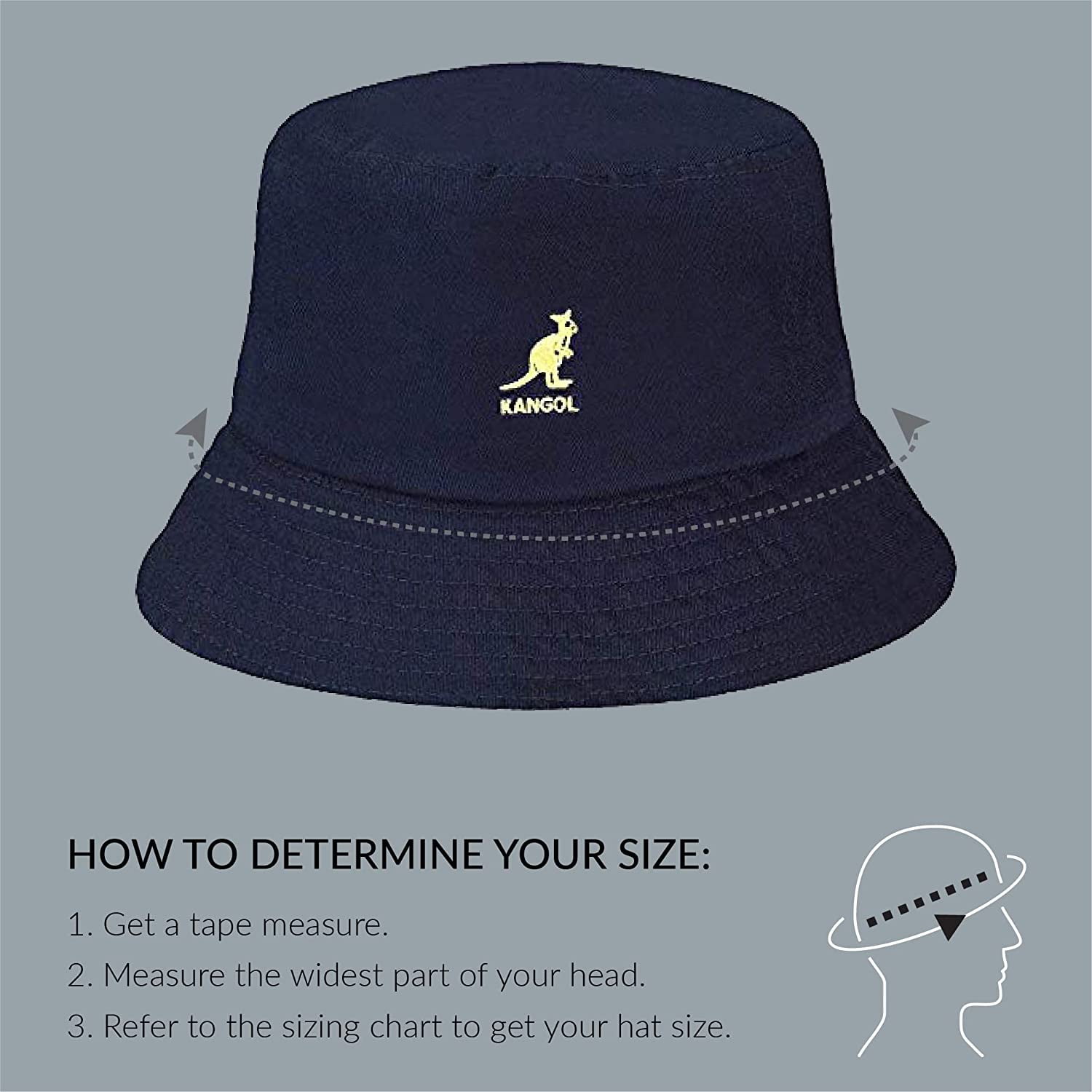 Kangol Men, Women Washed Bucket Hat X-Large Navy