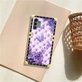 thumbnail image 7 of FKBRCL4U Compatible with Samsung Galaxy A13 Case, Purple Butterfly Flowers Leaf Luxury Golden Decoration for Girl Women Soft TPU Shockproof Protective Hard PC Back, 7 of 7