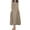 Khaki, variant on ZANZEA Women Sleeveless O Neck Loose Tank Dress Side Pocket Casual Party Midi Dresses