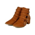 thumbnail image 5 of Nature Breeze BK52 Women Leatherette Strappy Cut Out Pointy Toe Ankle Bootie, 5 of 6