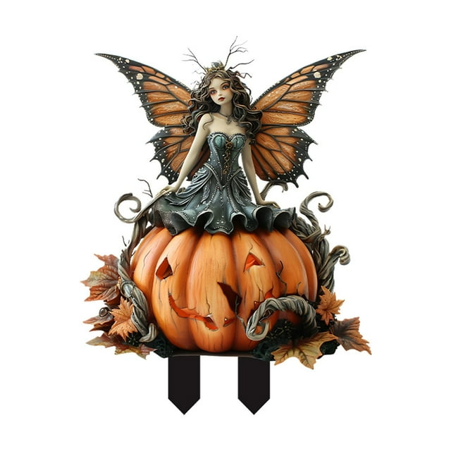JJKBVCLO Your Halloween Display With Bewitching Acrylic Decorative Planter Featuring Witch Fairy Pumpkin And Skeleton Motifs