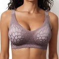 thumbnail image 5 of Levmjia Women's Push Up Bras Plus Size Wireless Printed No Steel Ring Lace Underwear Everyday Comfortable Back Closure Daily Wear, 5 of 7