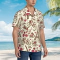 thumbnail image 3 of Kll Men'S Hawaiian Shirt Short Sleeve Button Down Beach Shirts-Paris Vintage, 3 of 7