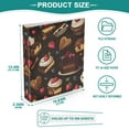 thumbnail image 3 of FORMRS 3 Ring Binder with Pockets 1.5" D-Rings Clip Board 200 Sheets Capacity, Chocolate Cakes, 3 of 8
