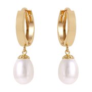 Galaxy Gold 14k Solid Gold Pearl Dangle Earrings