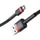 thumbnail image 3 of Cable Micro 3 Reforzado Baseus Cafule Carga Rápida Negro y Rojo 3 m, 3 of 3
