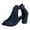 Blue, variant on Women's Gladiator Sandals Hollow out Chunky Heels Adjustable Ankle Strap Peep Toe Block Heeled Dress Shoes Brick Red Size 8.5