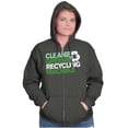 thumbnail image 3 of Save Planet Go Green Love Earth Day Zip Up Hoodie Men's Women's Brisco Brands 4X, 3 of 6