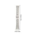 thumbnail image 2 of HOMEMAXS 24mm Stainless Steel Bracelet Watch Band Strap Curved End Solid Links (Silver), 2 of 7